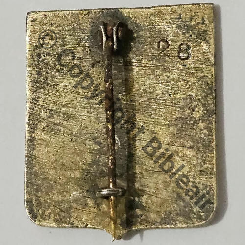 A1297NH 1942.43 ESCADRILLE SURVEILLANCE COTIERE PICARDIE puis GB.1.17 Fab DAMAS ARGENT PEINT No28 Eping bascule Dos irreg strie Src.marycollections 4000EurInv 